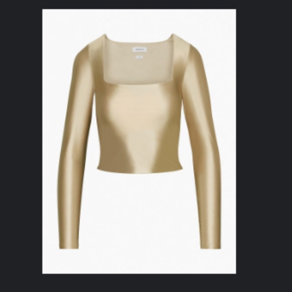 Aritzia Babaton Satinette Squareneck Longsleeve Top